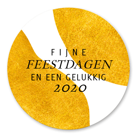 Gouden vormen en kersttekst